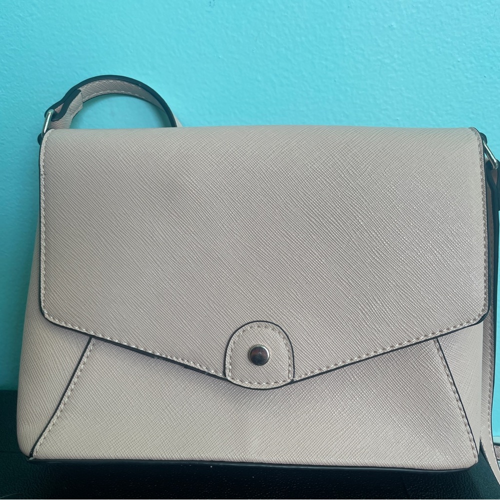 Cream Crossbody Bag with Minimalist Design